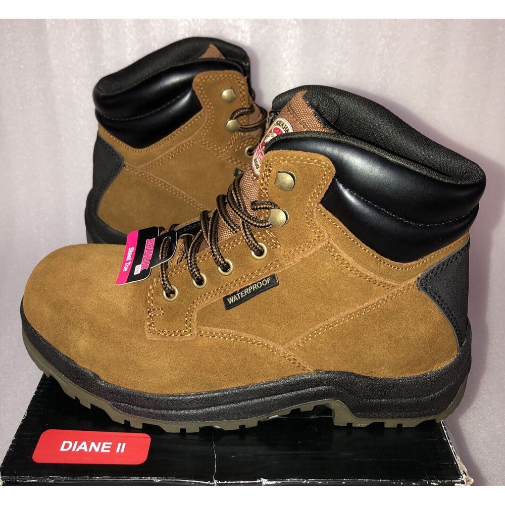 Brahma Women's Diane II Steel Toe Slip Resistant Waterproof Work Boots Size 8 - Picture 7 of 16